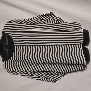 Women's sheer cream & black blouse by 'Sage & Citrus'. Size L